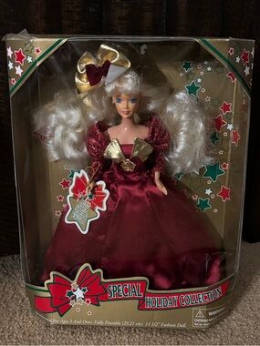 Vintage JAKKS Pacific 1997 Special Holiday Collection Christmas Doll Red Dress